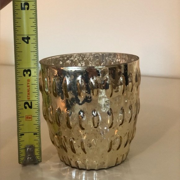 World Market Set of 10 (Two sets of 5) Gold Mercury Glass Votive Holders - Picture 8 of 12